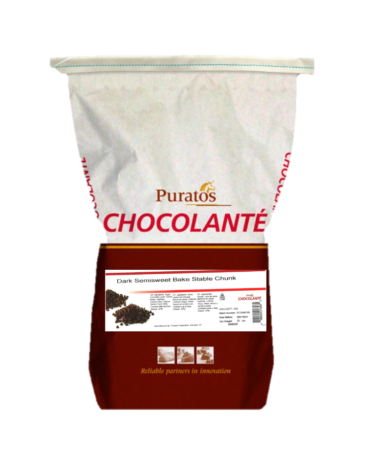 Chocolanté Dark 42% Chunk - 600 Ct - Puratos